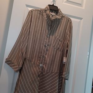 John Mark Striped Tunic Top New